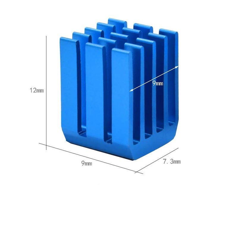 SGTKJSJS 3D Printer Heatsink Kit + Thermal Conductive Adhesive Tape, Cooler Heat Sink Cooling TMC2130 TMC2100 A4988 DRV8825 TMC2208 Stepper Motor Driver Module (22pcs) - Image 3